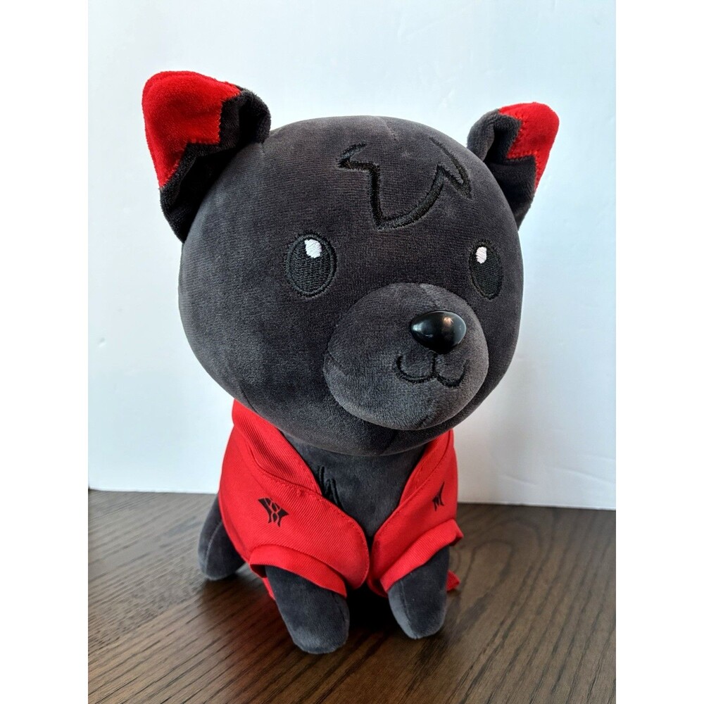 APHMAU Aaron Wolf Plush Werewolf Stuffed Animal Black Red Cape Dog YouTuber 1of9